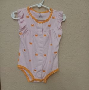 Carter's Crab light pink and orange romper size 12 months